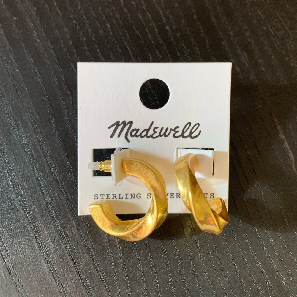 Madewell archway chunky hoop earrings—Large
